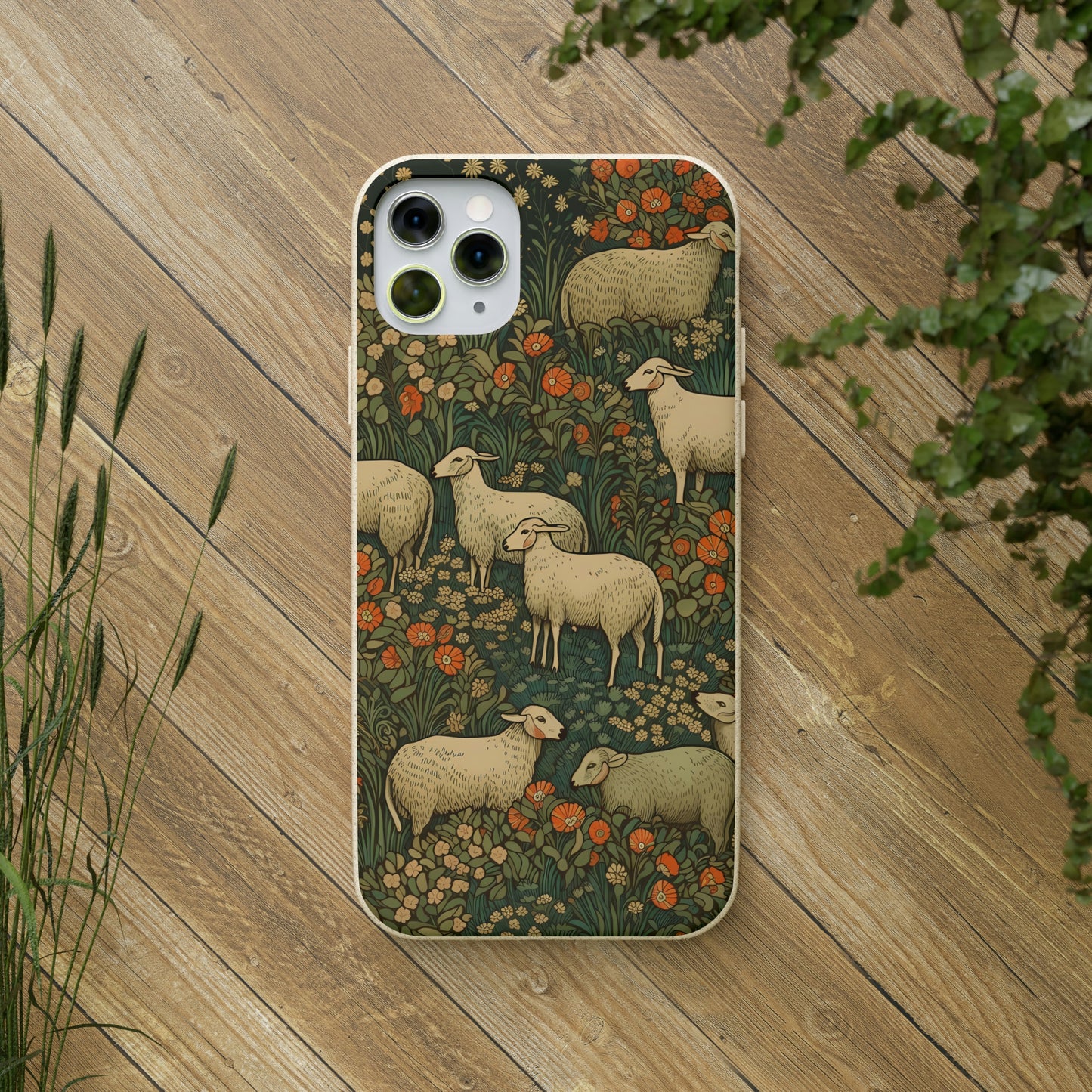 Cottagecore Sheep in a Meadow | Biodegradable iPhone Case