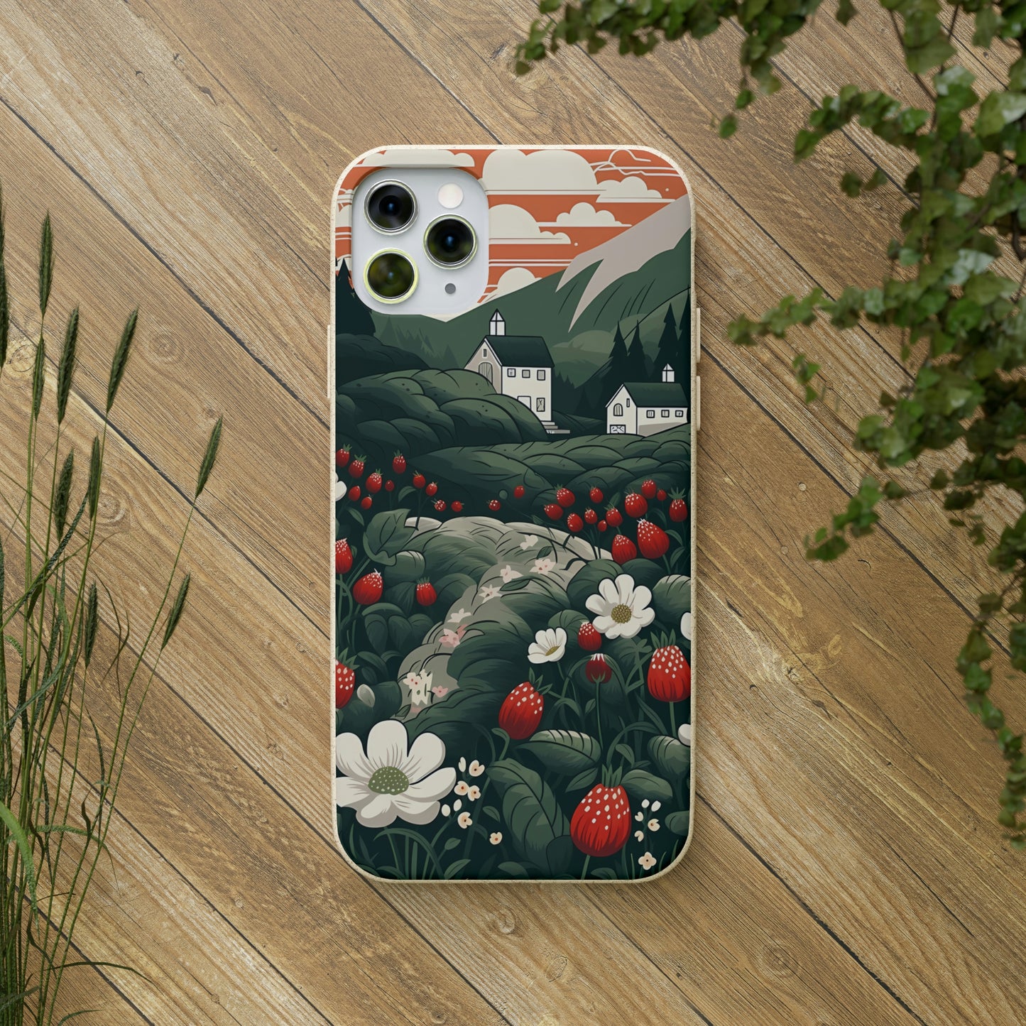 Strawberry Field | Biodegradable iPhone Case