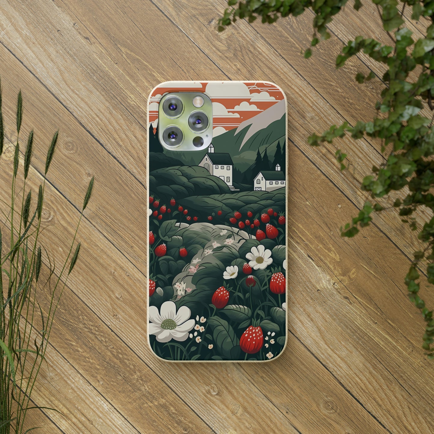 Strawberry Field | Biodegradable iPhone Case