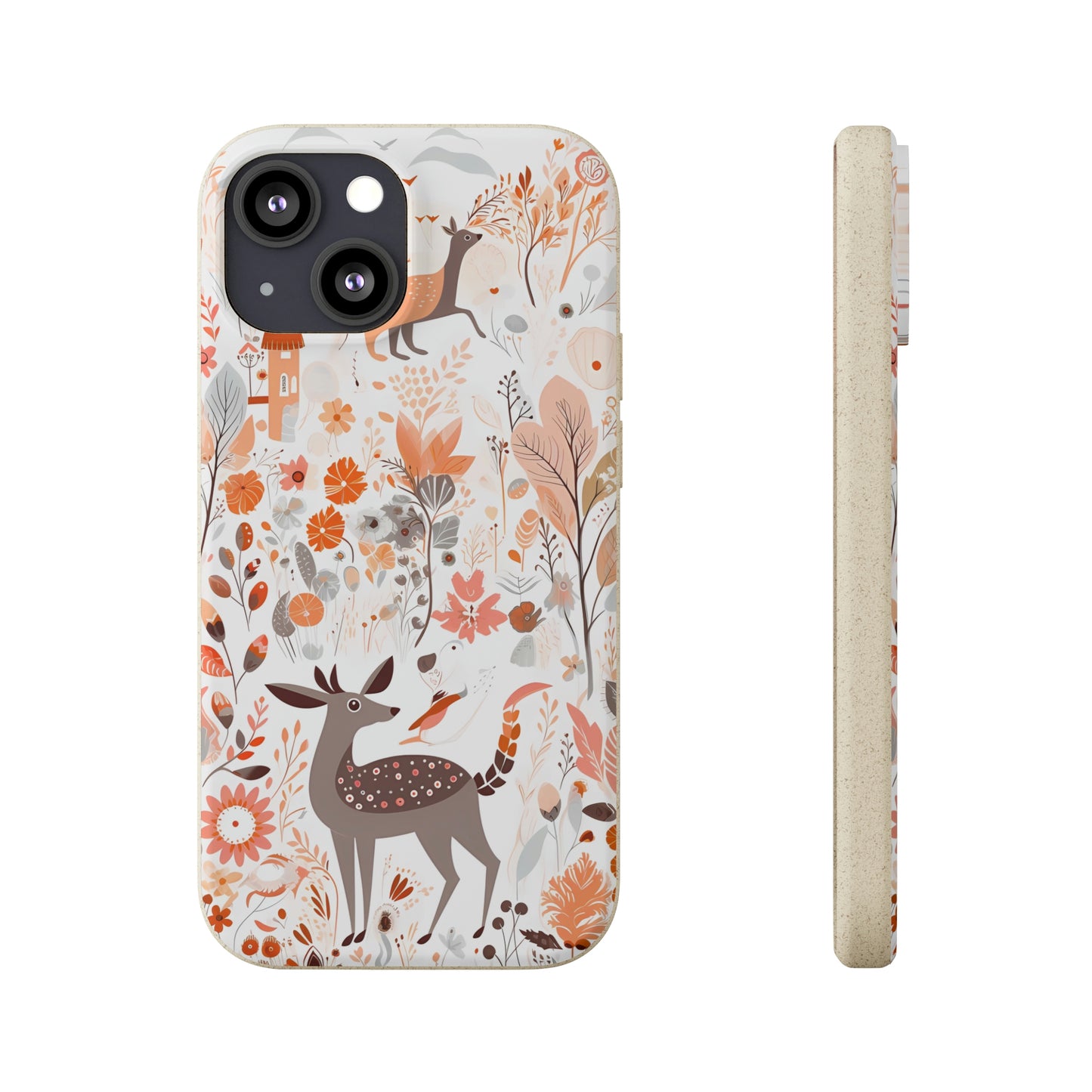 Cottagecore Field with Deer | Biodegradable iPhone Case