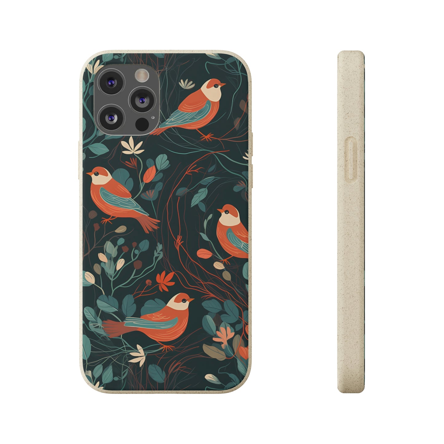 Whimsical Red-Breasted Robins | Biodegradable iPhone Case