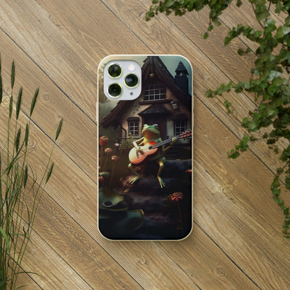 Charming Frog Playing Guitar | Biodegradable iPhone Case