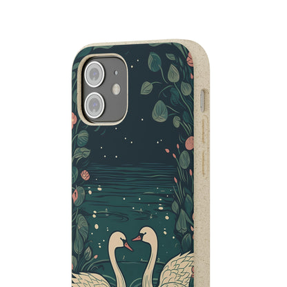 Romantic Swans on a Pond | Biodegradable iPhone Case