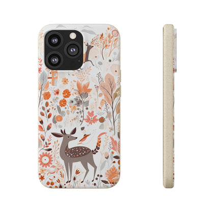 Cottagecore Field with Deer | Biodegradable iPhone Case