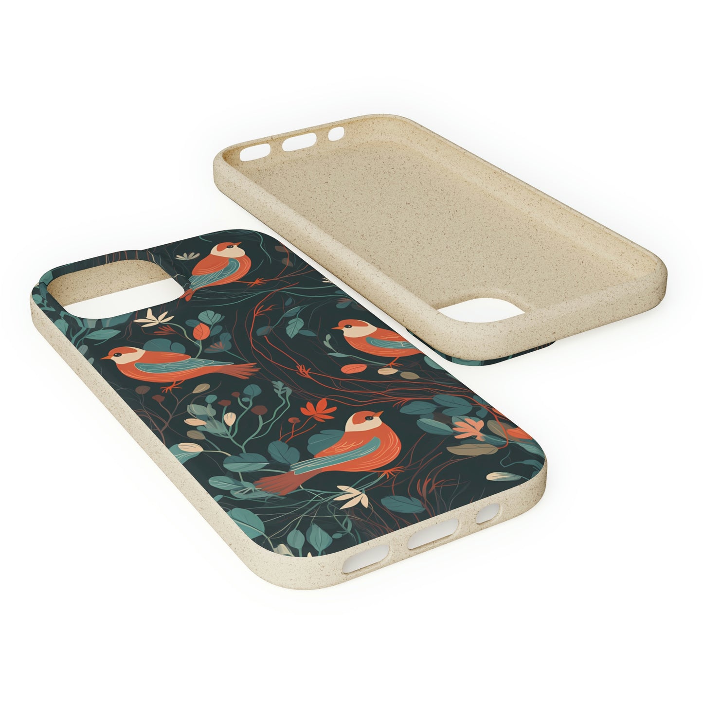 Whimsical Red-Breasted Robins | Biodegradable iPhone Case