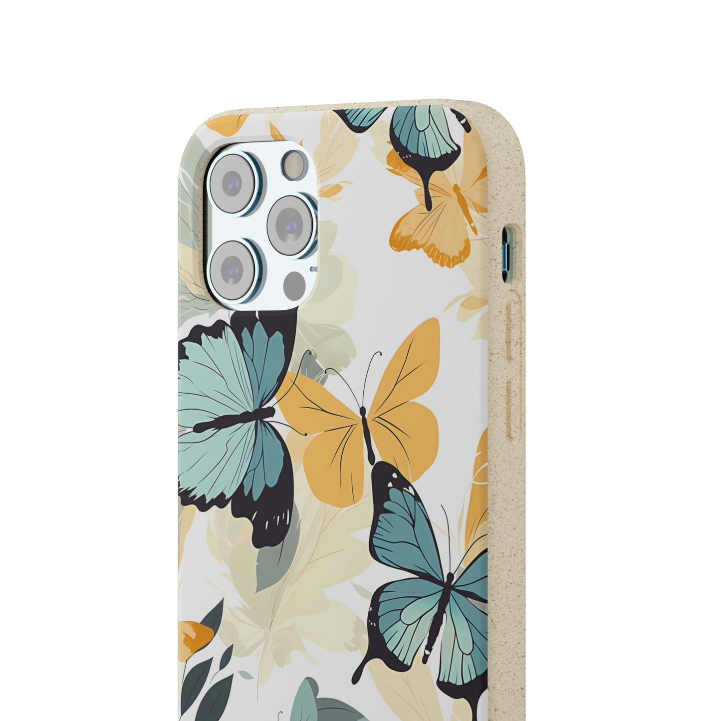 Blue and Yellow Butterflies | Biodegradable iPhone Case