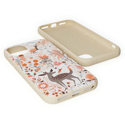 Cottagecore Field with Deer | Biodegradable iPhone Case