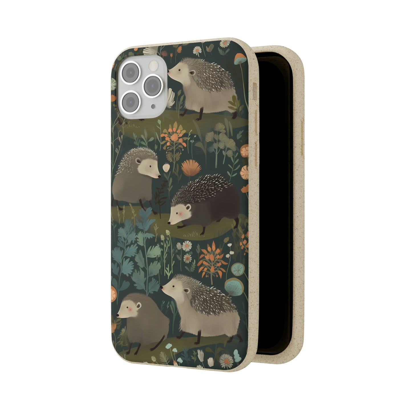 Cute Cottagecore Hedgehogs | Biodegradable iPhone Case