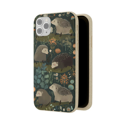 Cute Cottagecore Hedgehogs | Biodegradable iPhone Case