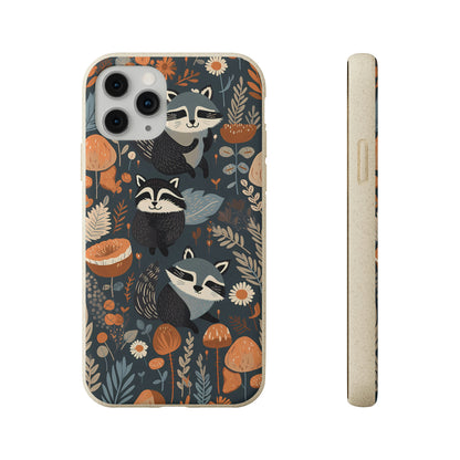 Raccoons and Plants | Biodegradable iPhone Case