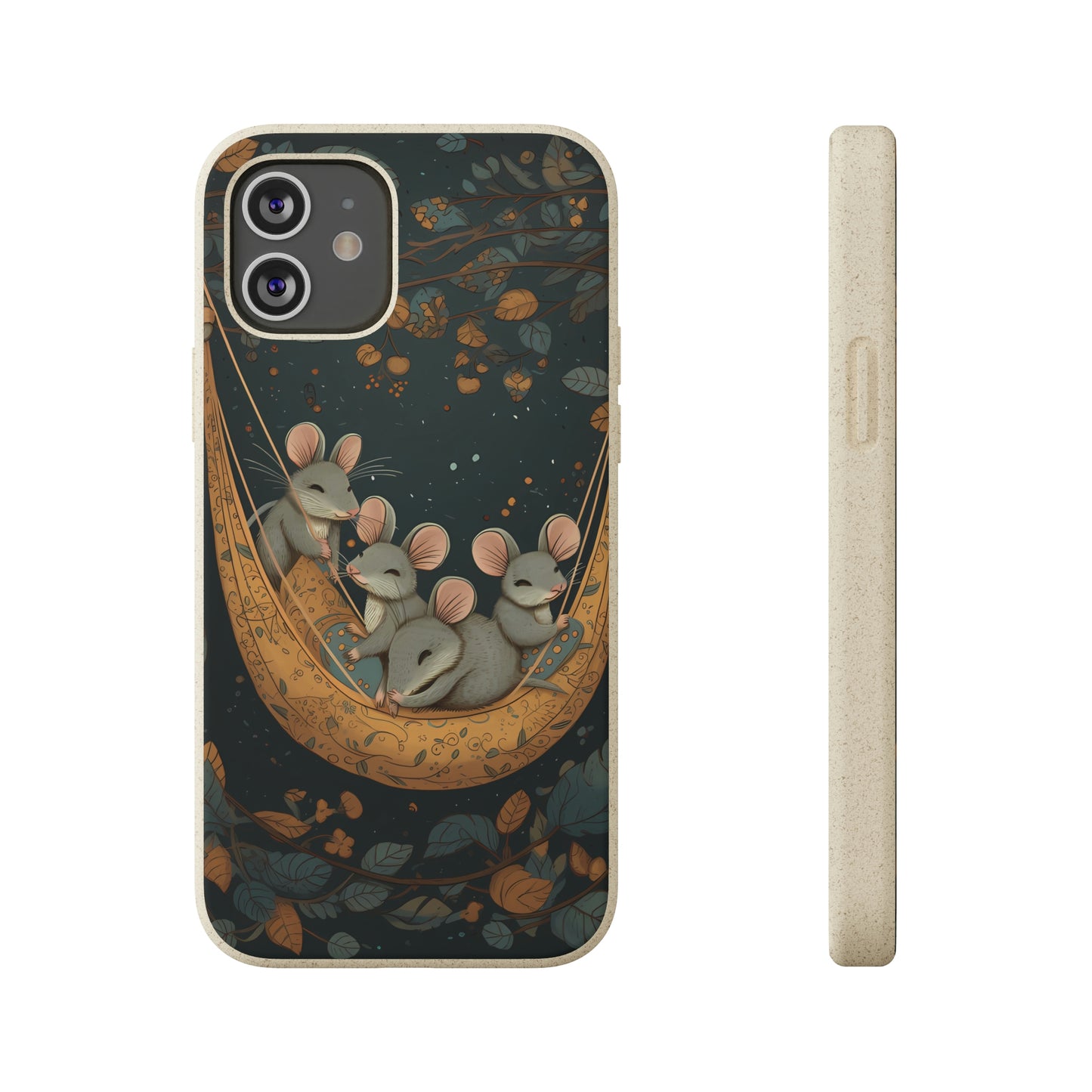 Cottagecore Field Mice in a Hammock | Biodegradable iPhone Case