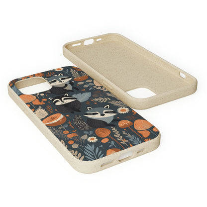 Raccoons and Plants | Biodegradable iPhone Case