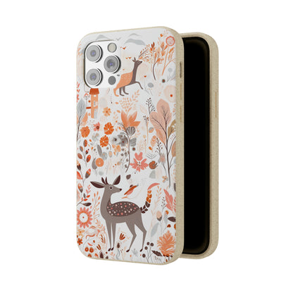 Cottagecore Field with Deer | Biodegradable iPhone Case