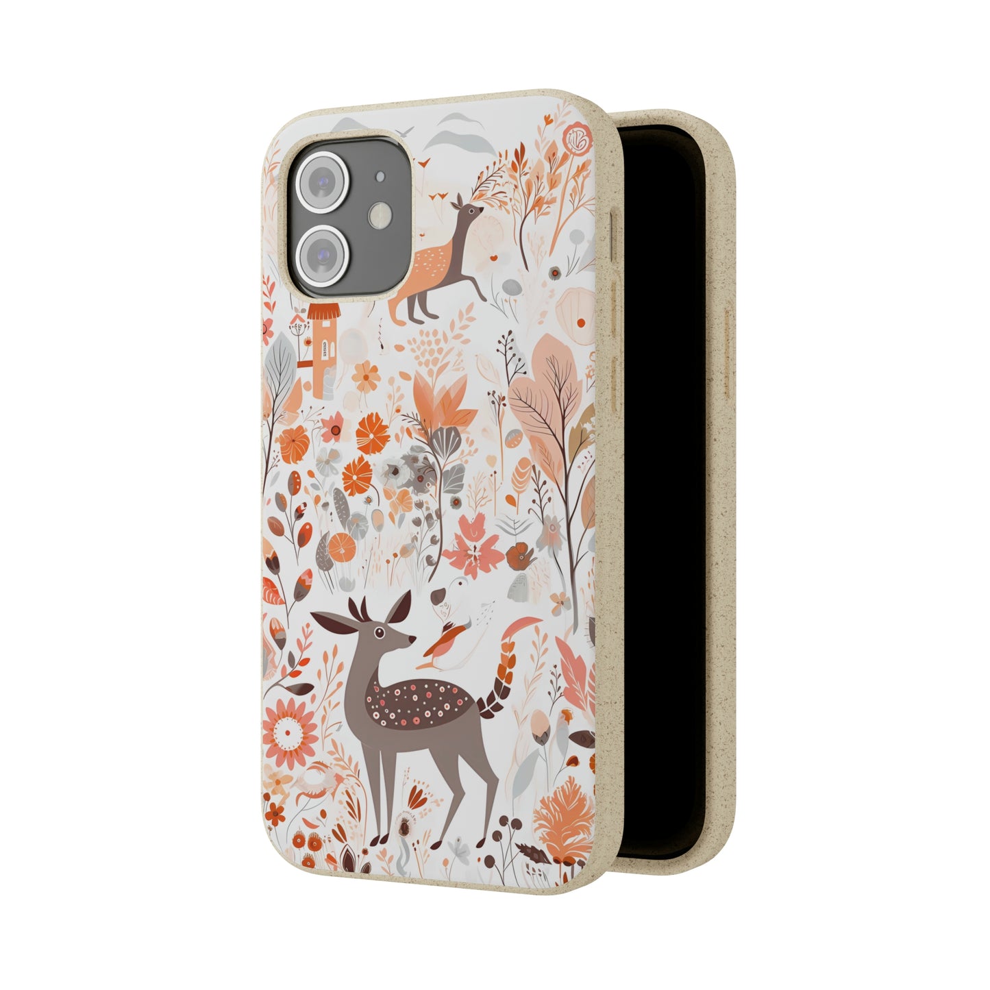 Cottagecore Field with Deer | Biodegradable iPhone Case