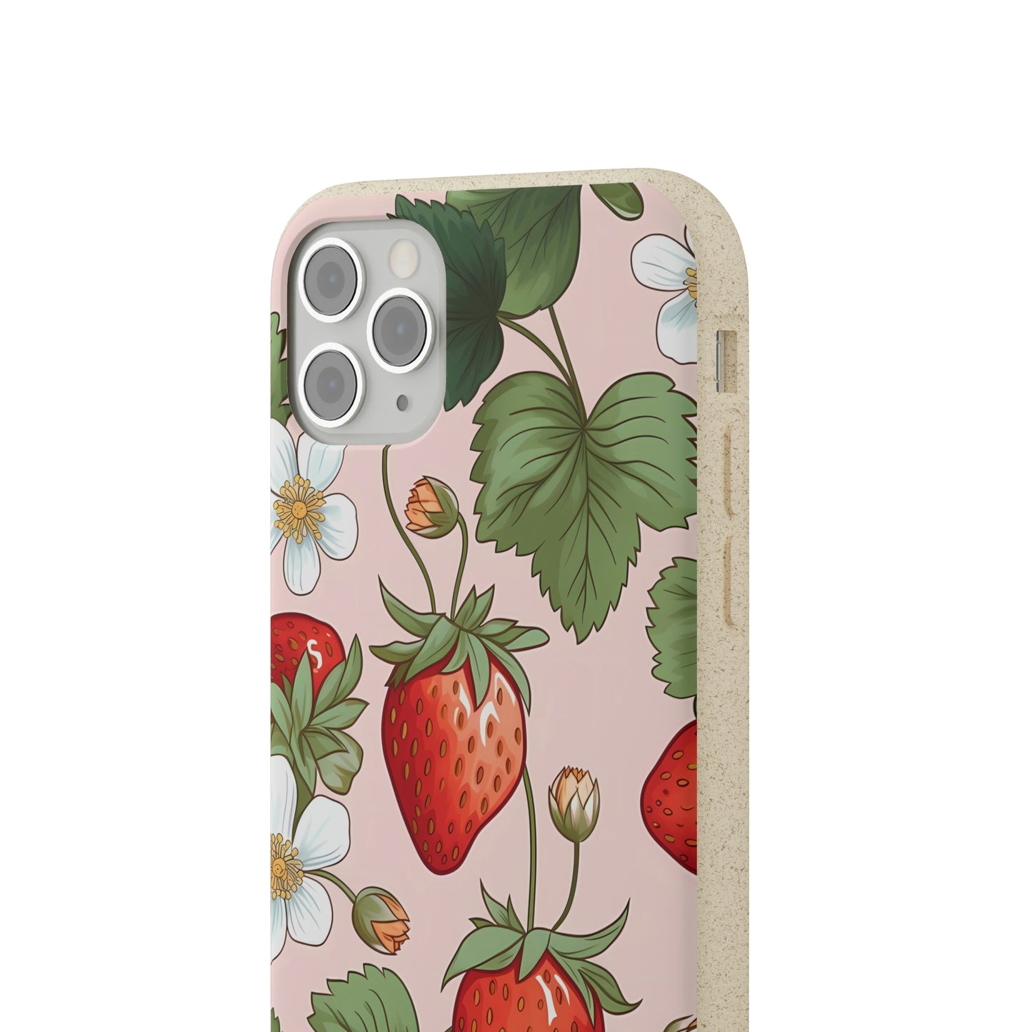 Cottagecore Strawberries | Biodegradable iPhone Case