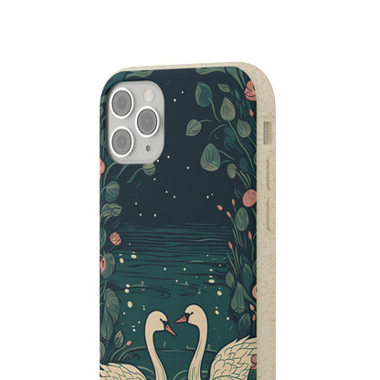 Romantic Swans on a Pond | Biodegradable iPhone Case