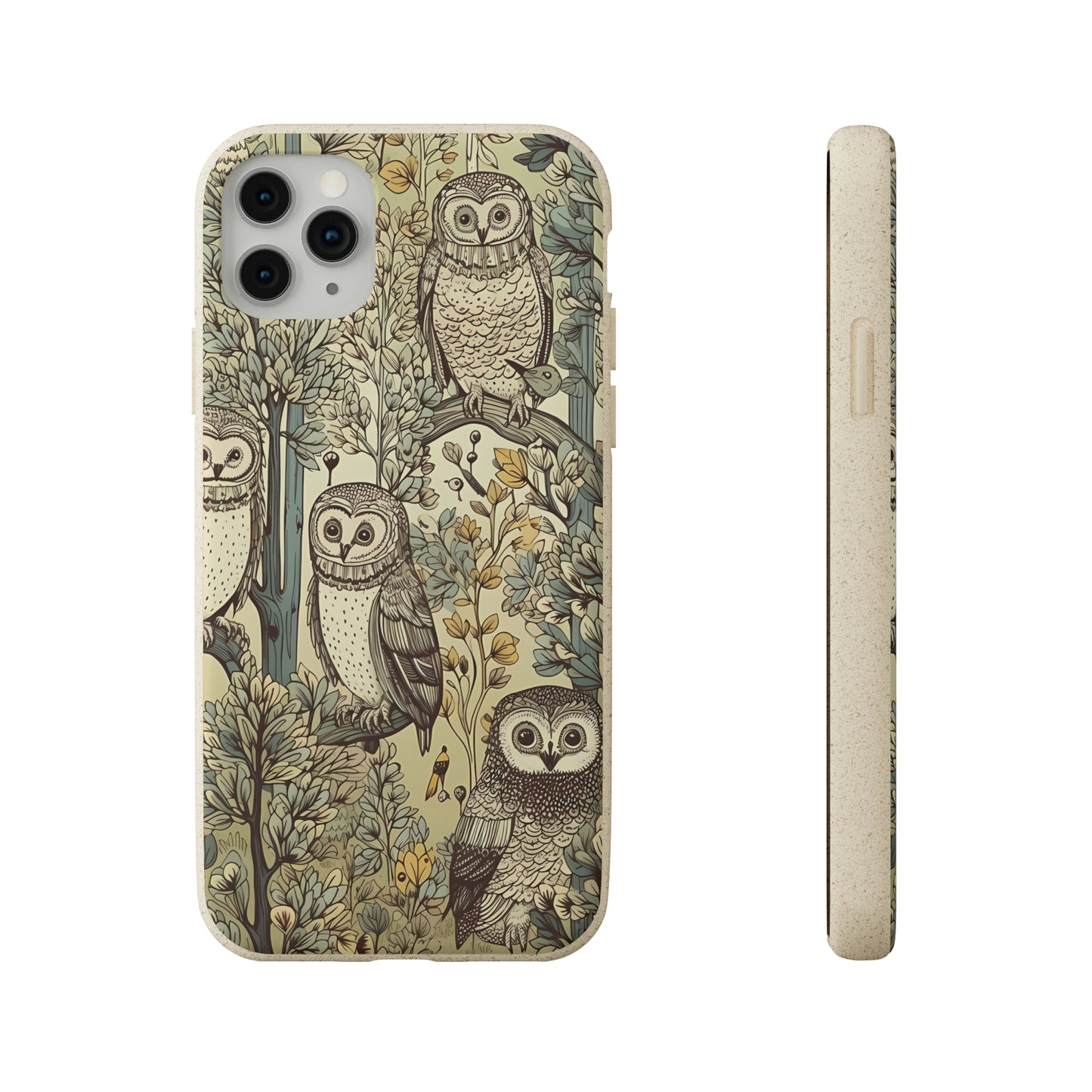 Cottagecore Owls in a Forest | Biodegradable iPhone Case