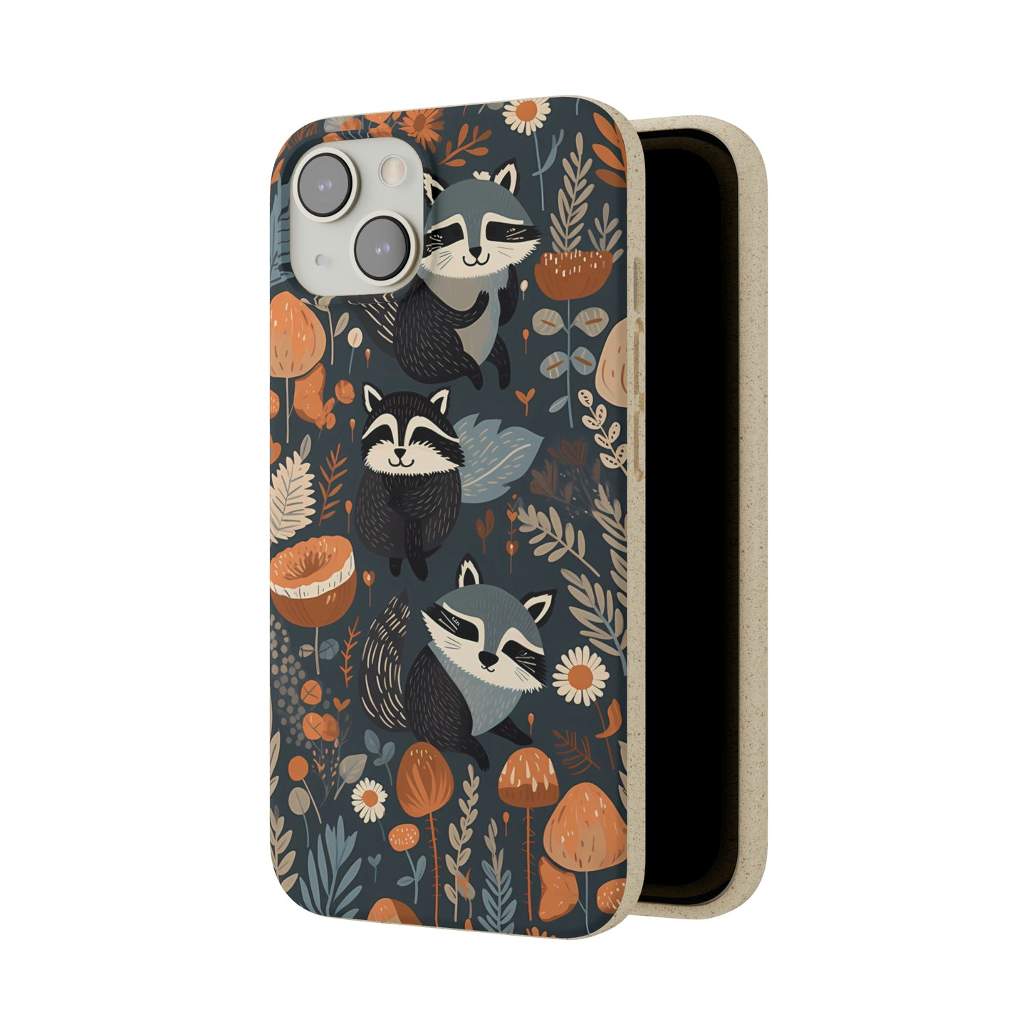 Raccoons and Plants | Biodegradable iPhone Case