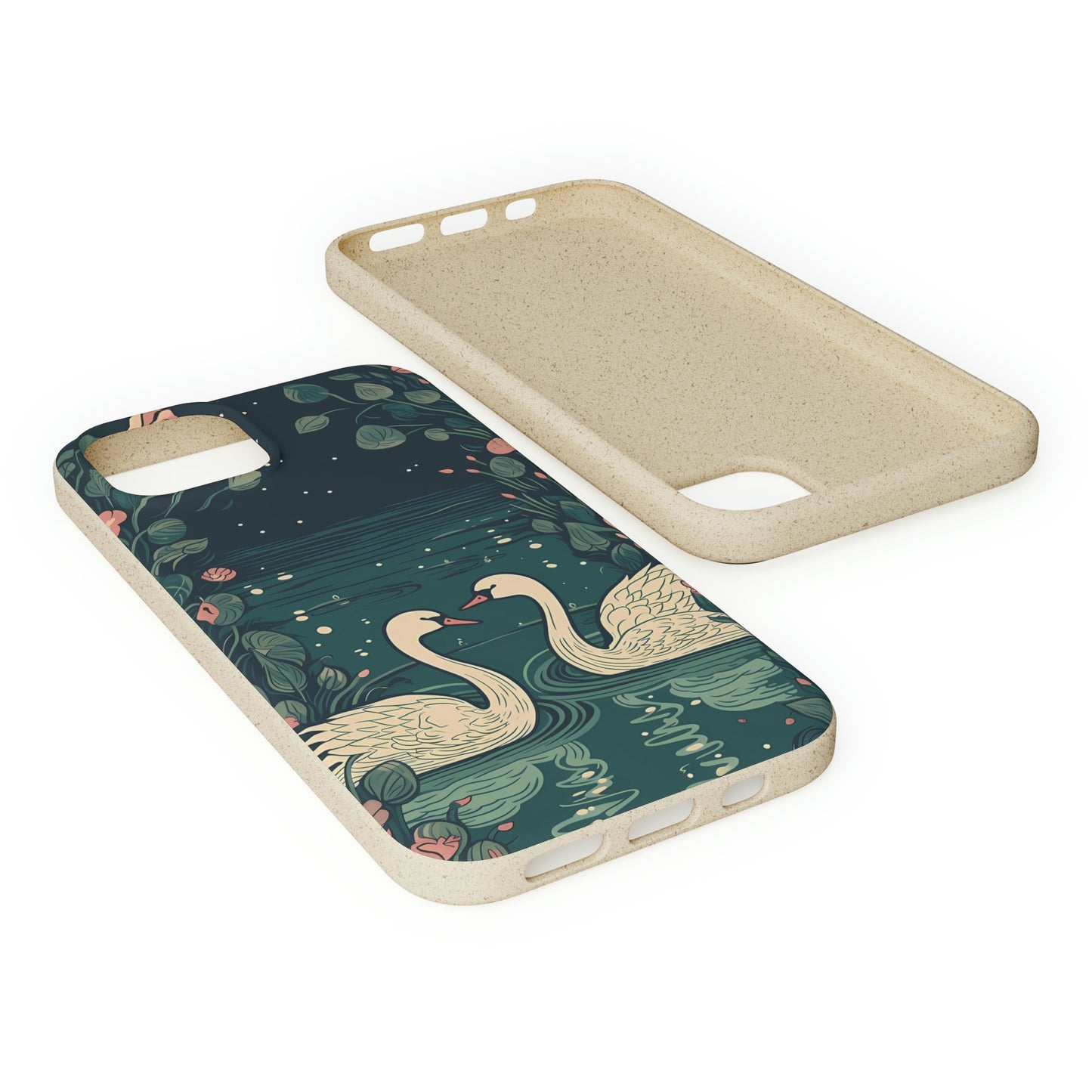 Romantic Swans on a Pond | Biodegradable iPhone Case