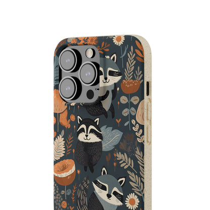 Raccoons and Plants | Biodegradable iPhone Case