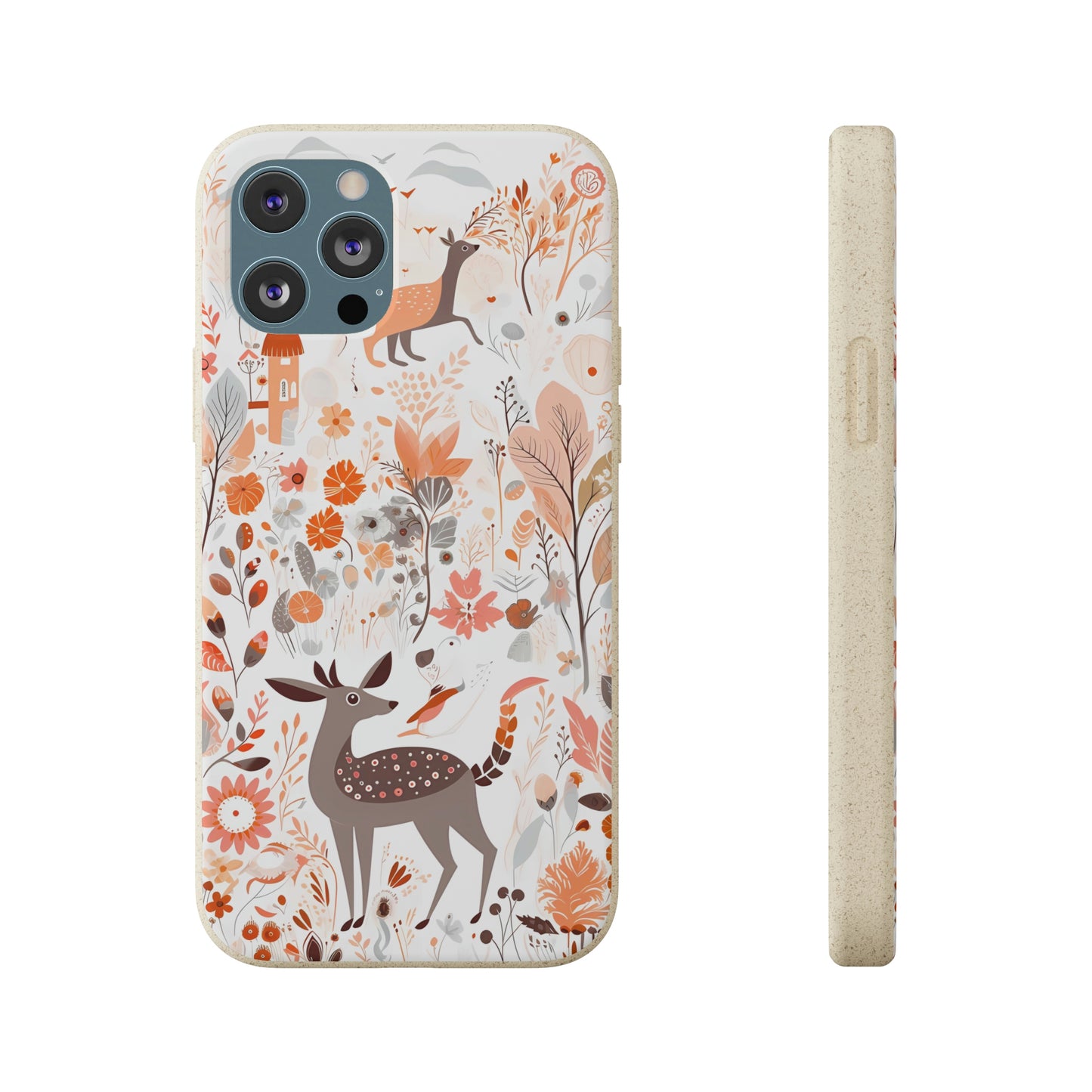 Cottagecore Field with Deer | Biodegradable iPhone Case