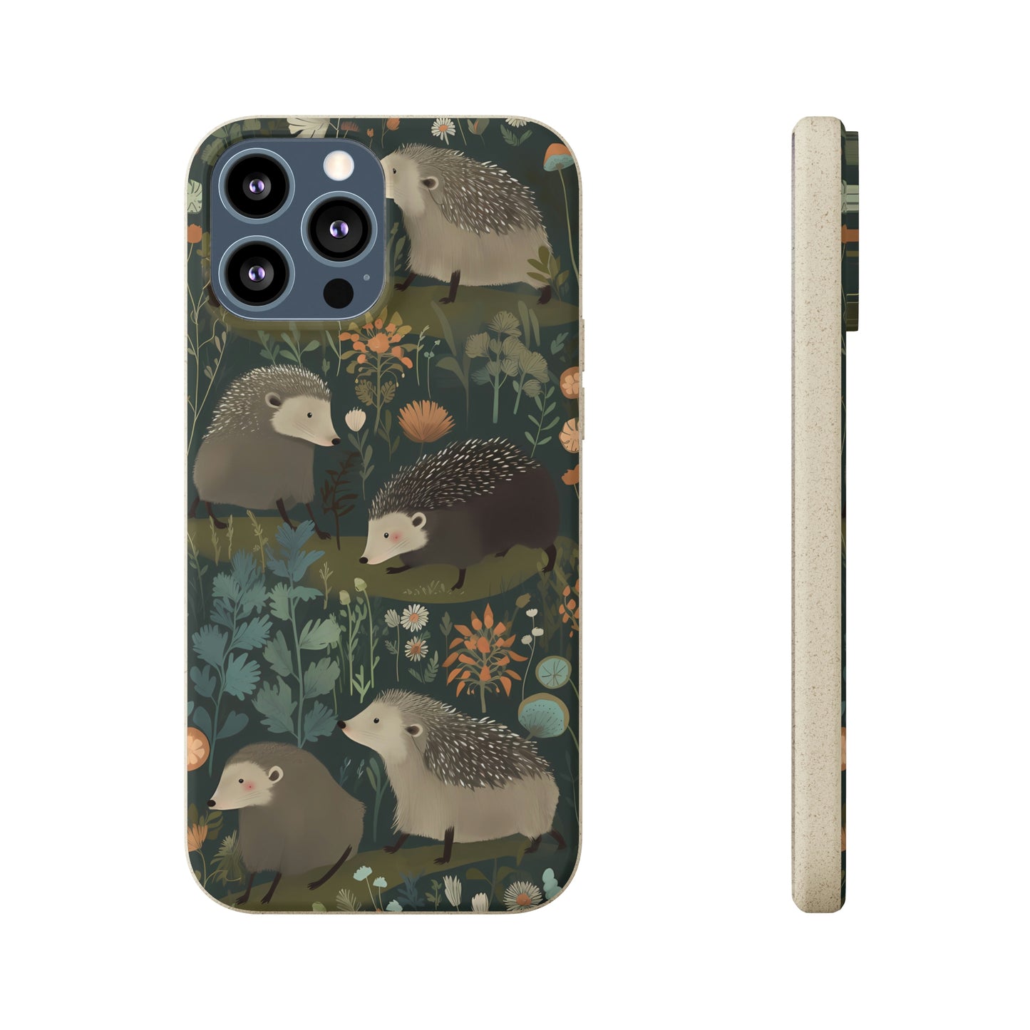 Cute Cottagecore Hedgehogs | Biodegradable iPhone Case