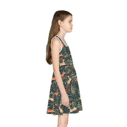 Enchanting Deer | Girls' Sleeveless Sundress