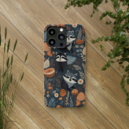 Raccoons and Plants | Biodegradable iPhone Case