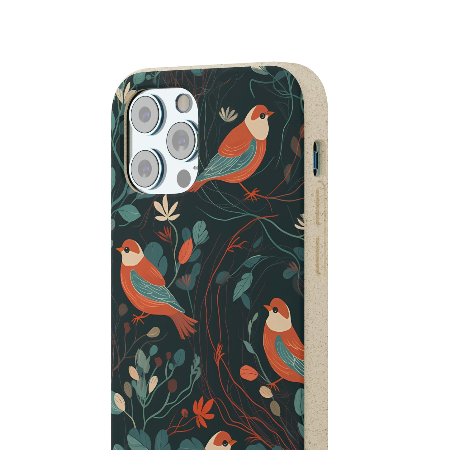 Whimsical Red-Breasted Robins | Biodegradable iPhone Case