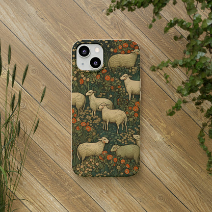 Cottagecore Sheep in a Meadow | Biodegradable iPhone Case