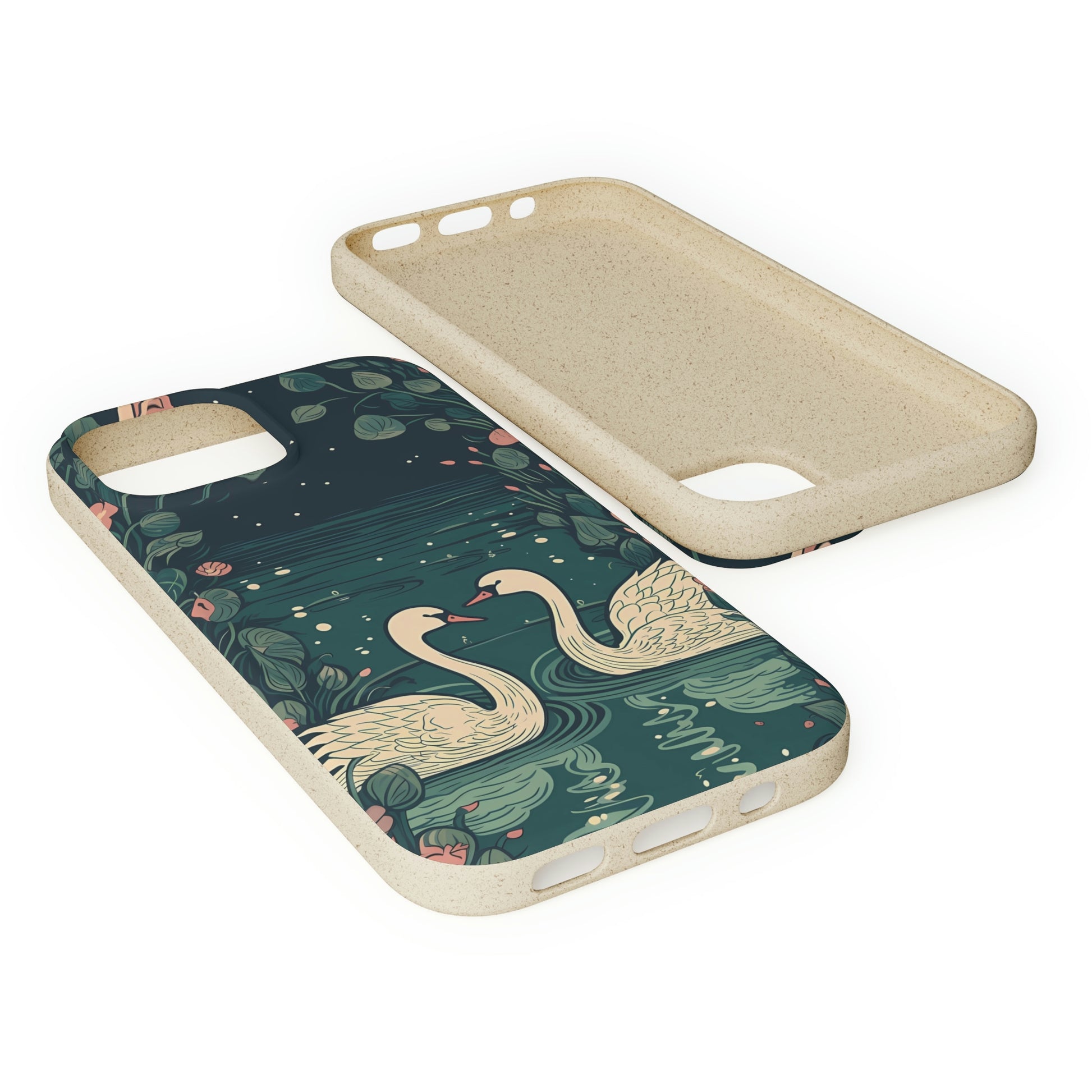 Romantic Swans on a Pond | Biodegradable iPhone Case Guildford Glen Romantic Swans on a Pond | Biodegradable iPhone Case Guildford Glen