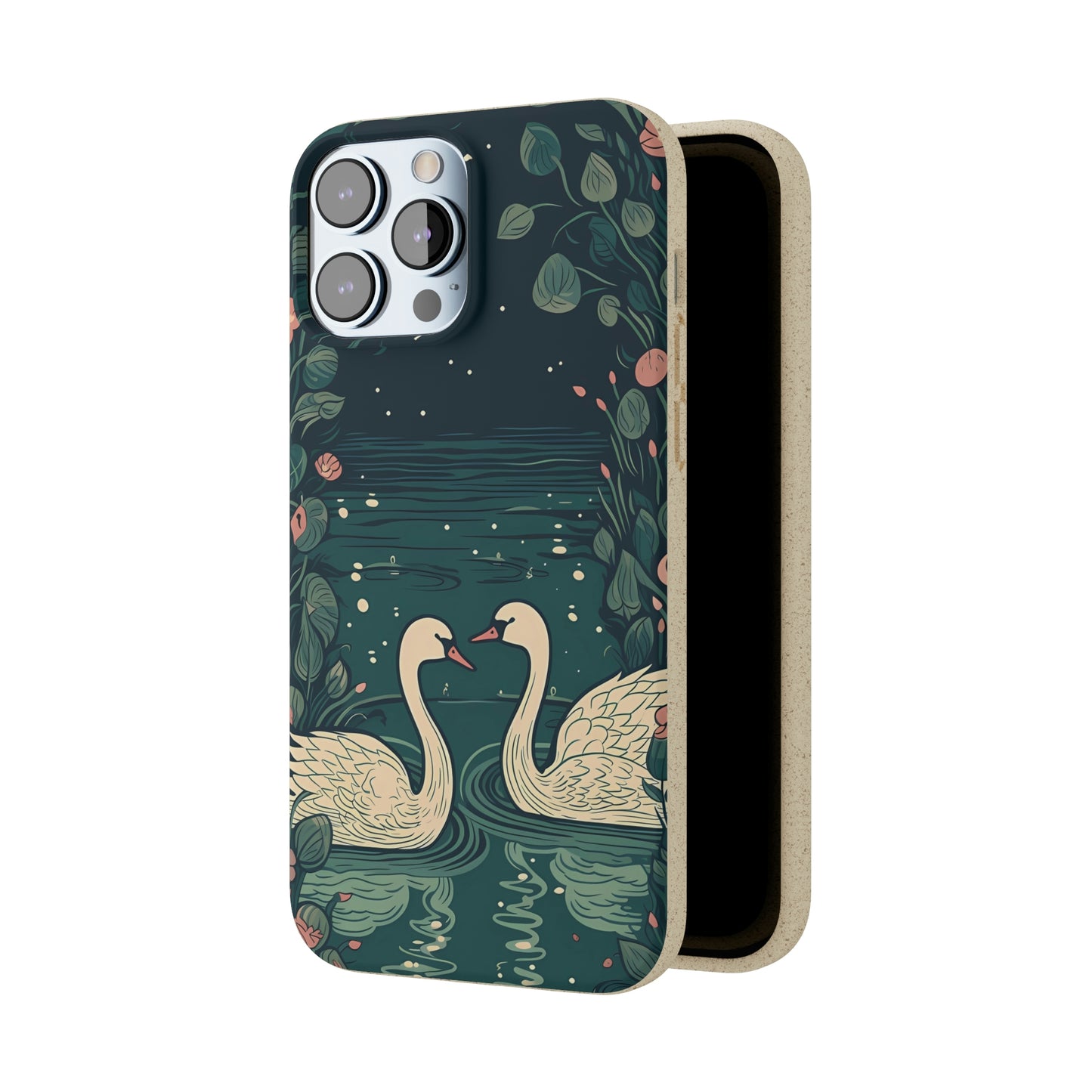 Romantic Swans on a Pond | Biodegradable iPhone Case