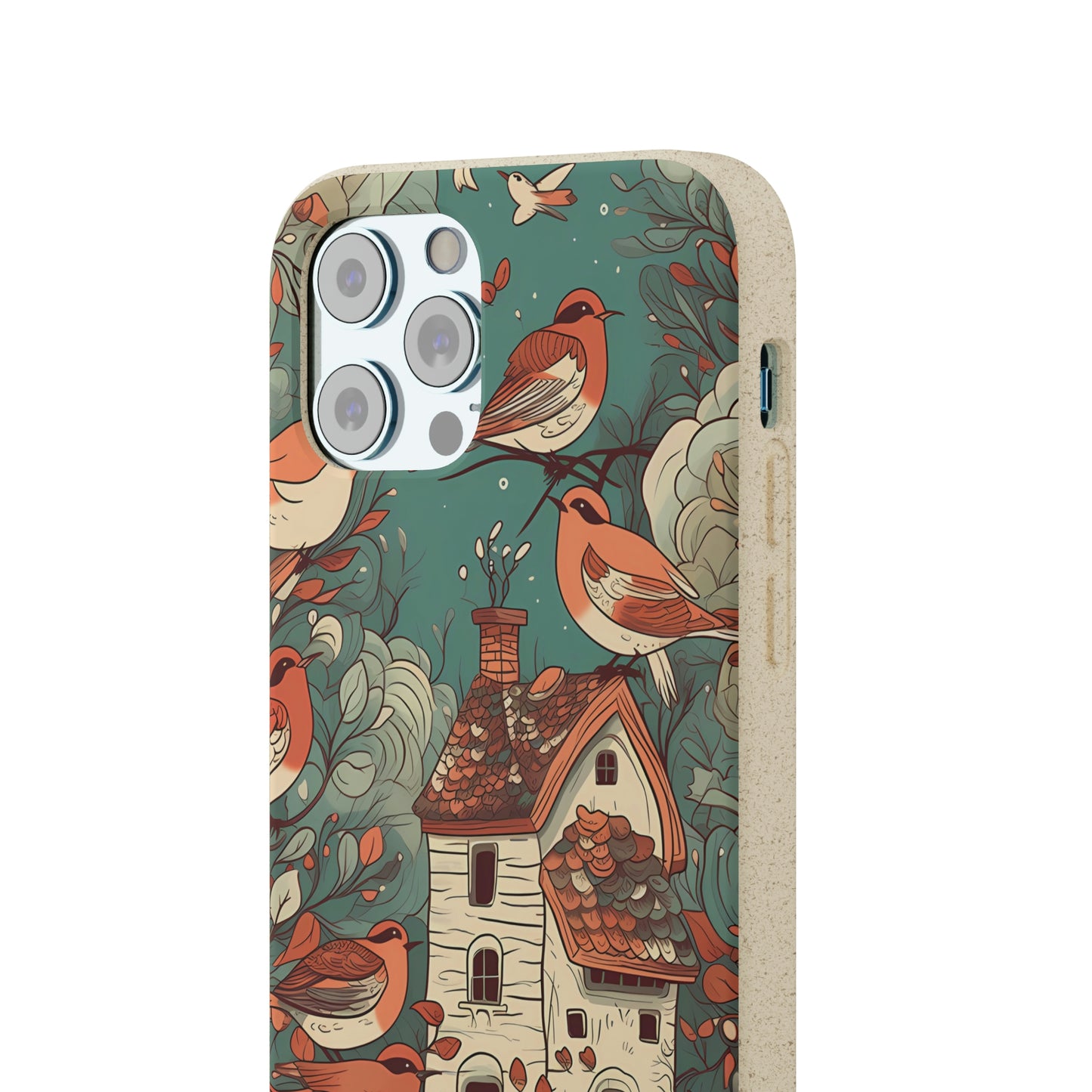 Cottagecore Red-Breasted Robins | Biodegradable iPhone Case