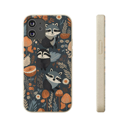 Raccoons and Plants | Biodegradable iPhone Case