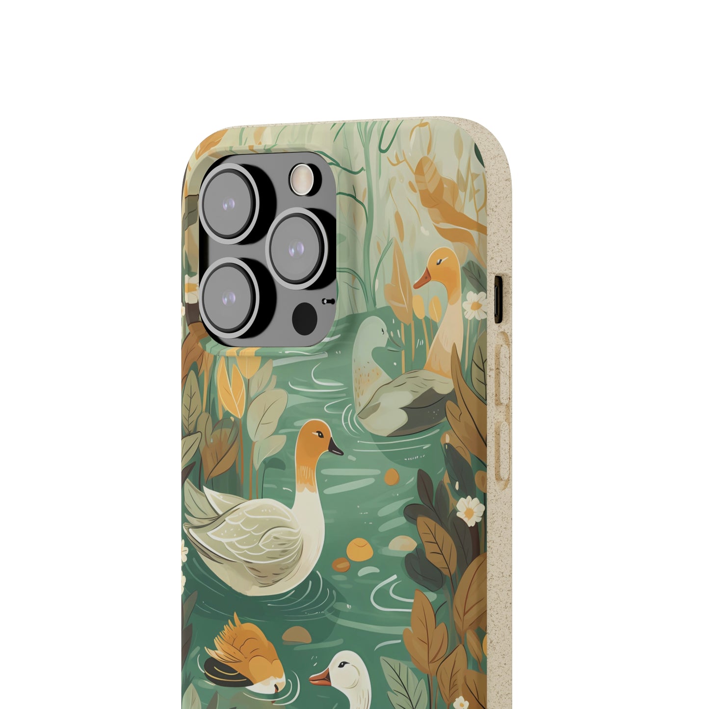 Cottagecore Ducks in a Pond | Biodegradable iPhone Case