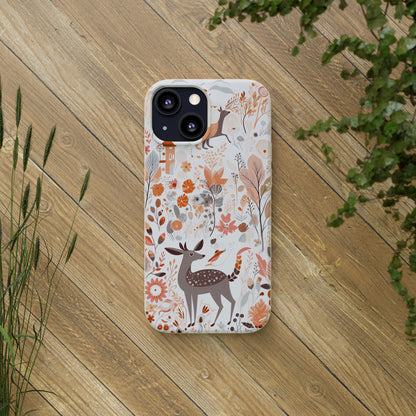 Cottagecore Field with Deer | Biodegradable iPhone Case