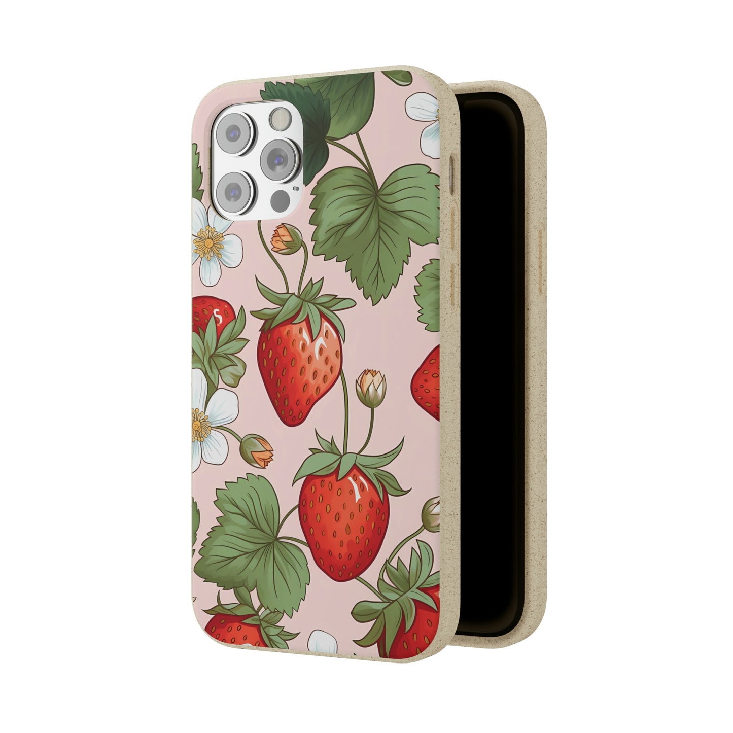 Cottagecore Strawberries | Biodegradable iPhone Case
