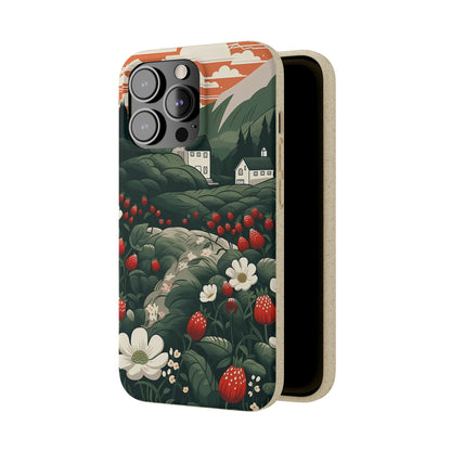 Strawberry Field | Biodegradable iPhone Case