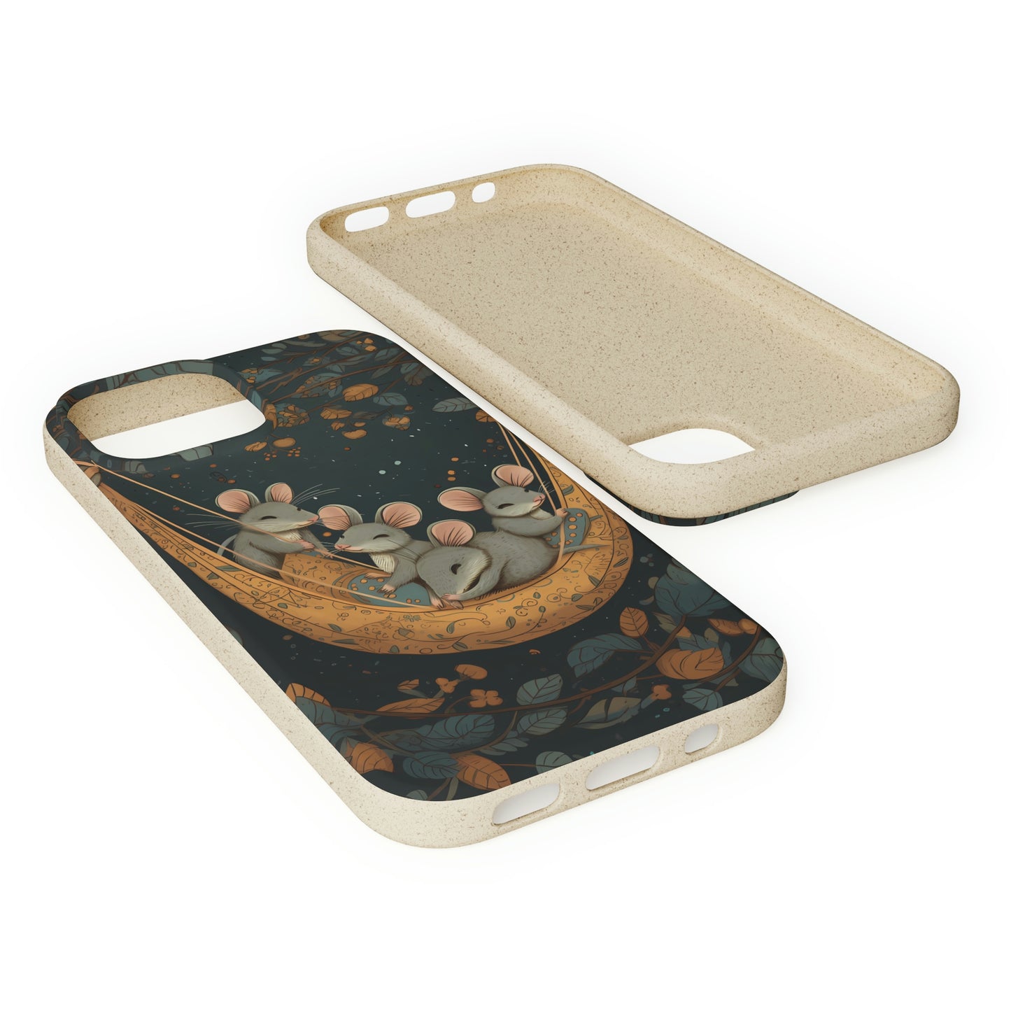 Cottagecore Field Mice in a Hammock | Biodegradable iPhone Case