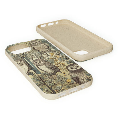 Cottagecore Owls in a Forest | Biodegradable iPhone Case