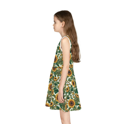 Cottagecore Sunflowers | Girls' Sleeveless Sundress