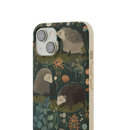 Cute Cottagecore Hedgehogs | Biodegradable iPhone Case