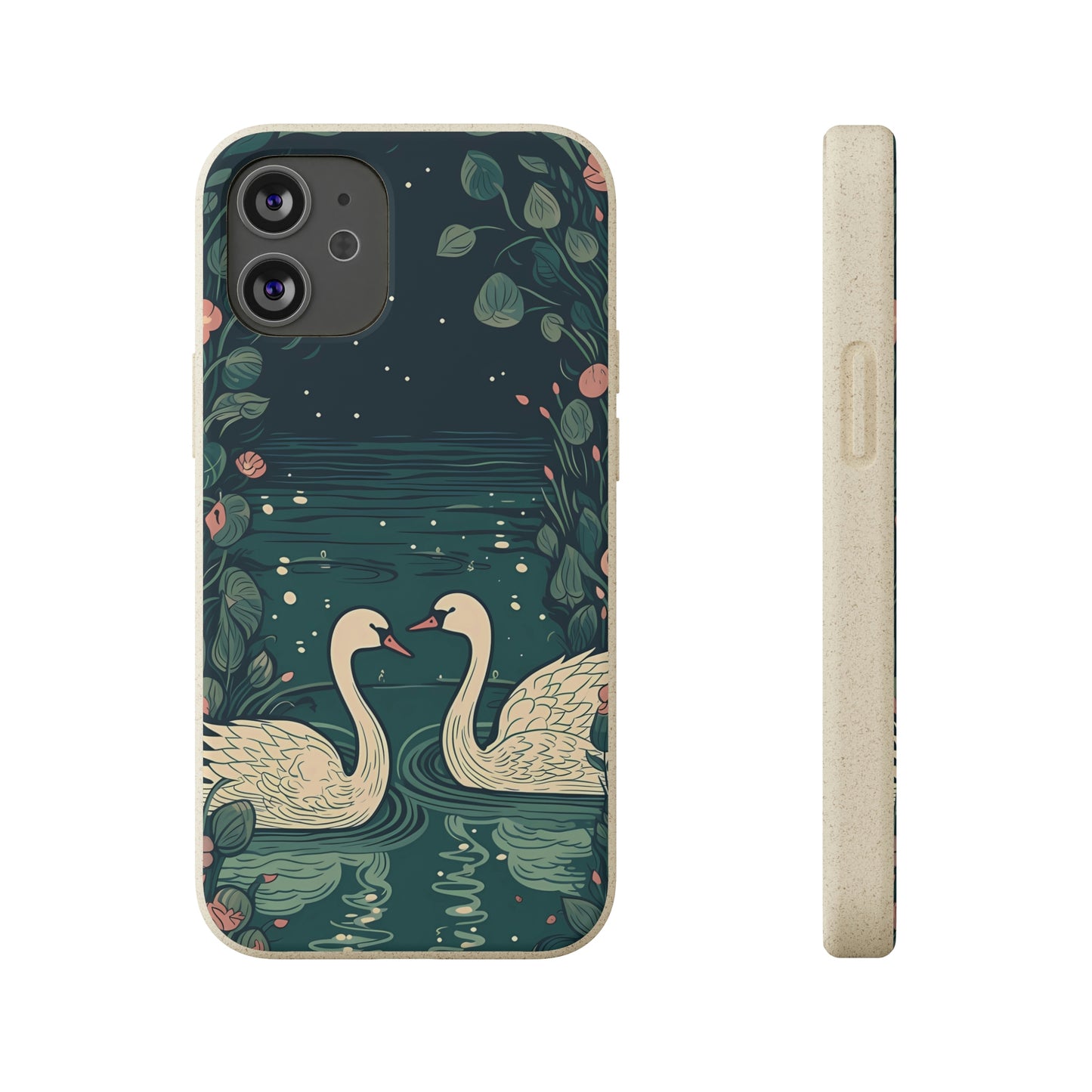 Romantic Swans on a Pond | Biodegradable iPhone Case