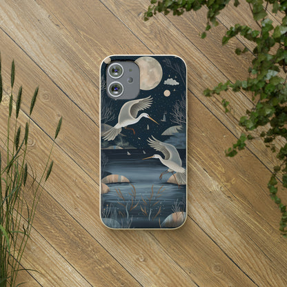 Herons Flying Over a Pond | Biodegradable iPhone Case