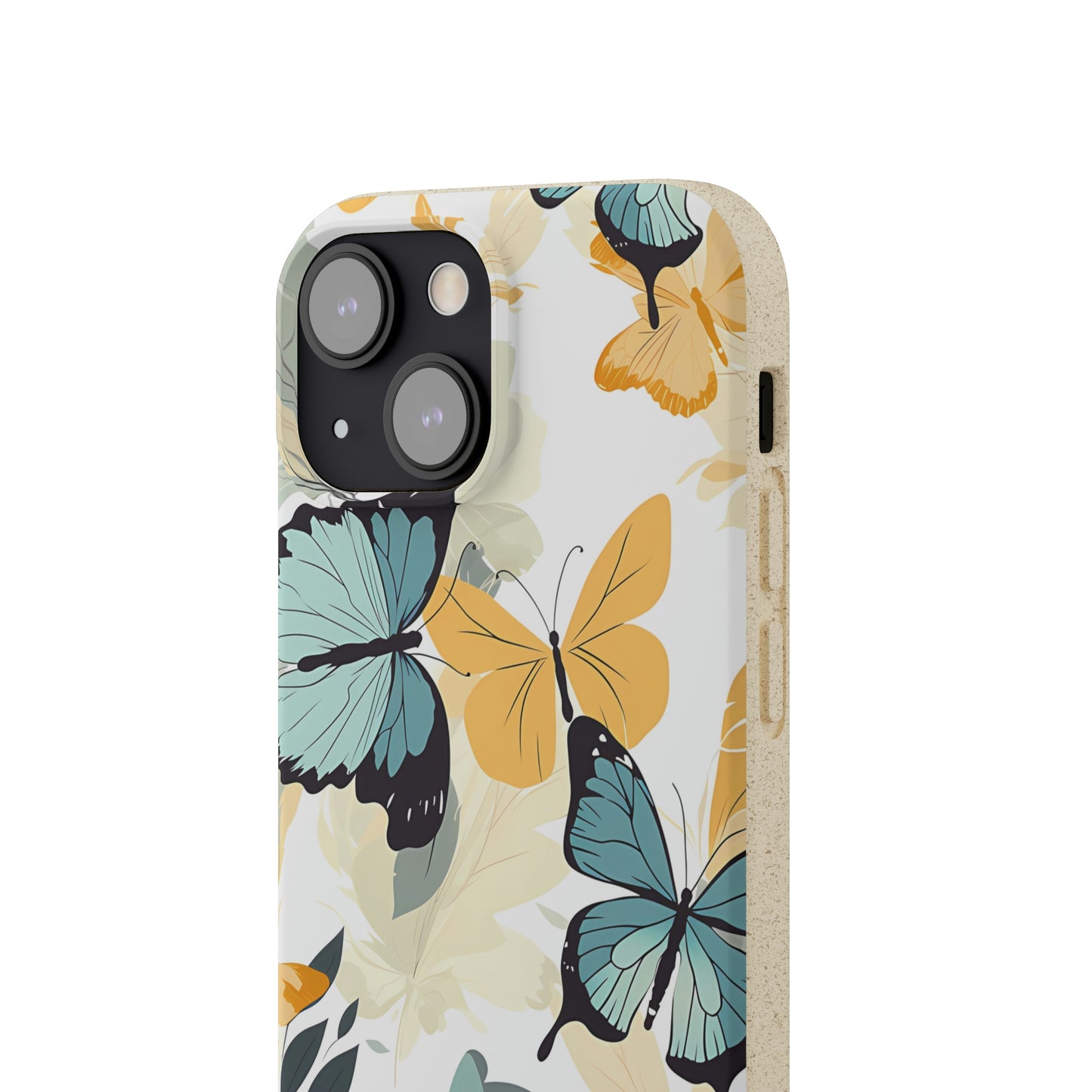 Blue and Yellow Butterflies | Biodegradable iPhone Case