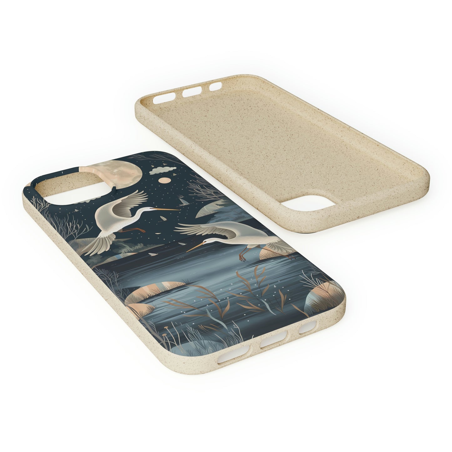 Herons Flying Over a Pond | Biodegradable iPhone Case