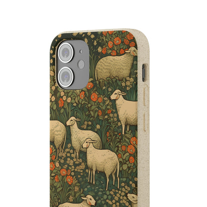 Cottagecore Sheep in a Meadow | Biodegradable iPhone Case