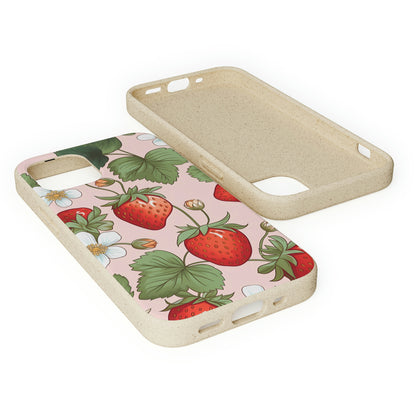 Cottagecore Strawberries | Biodegradable iPhone Case