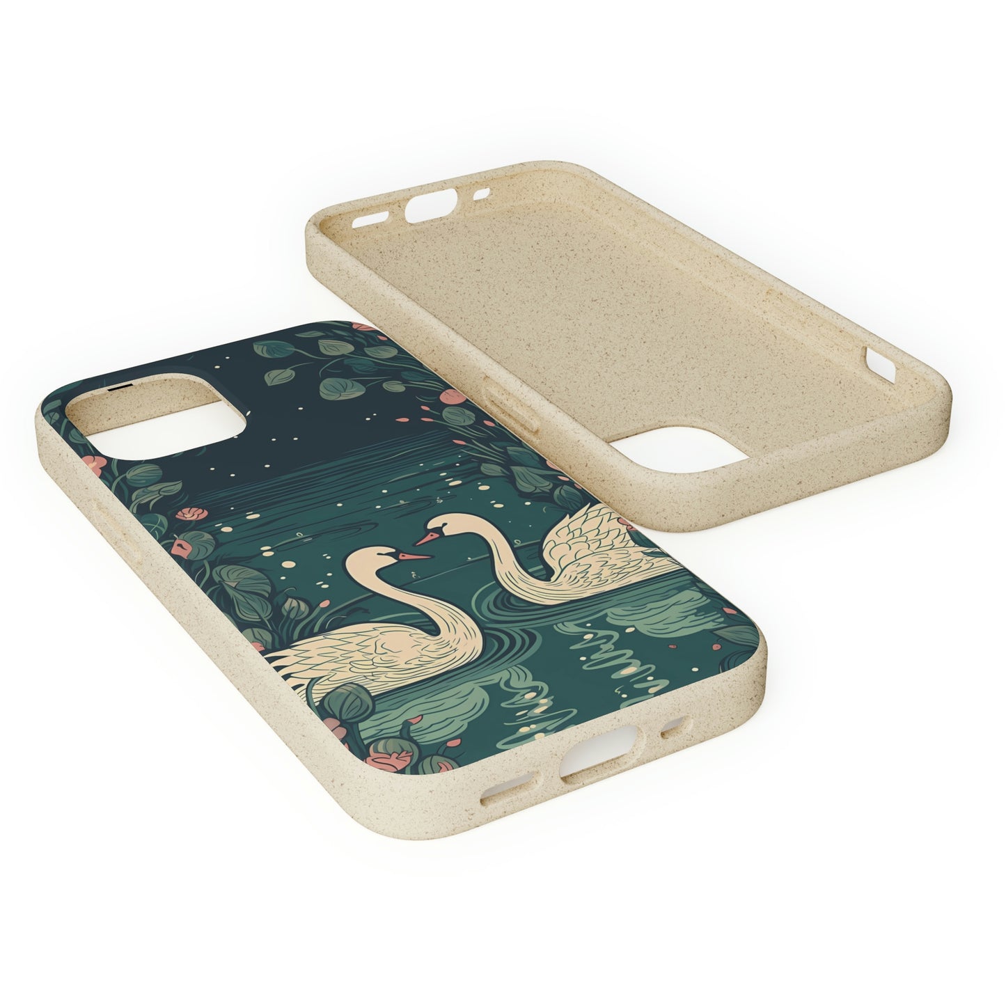 Romantic Swans on a Pond | Biodegradable iPhone Case