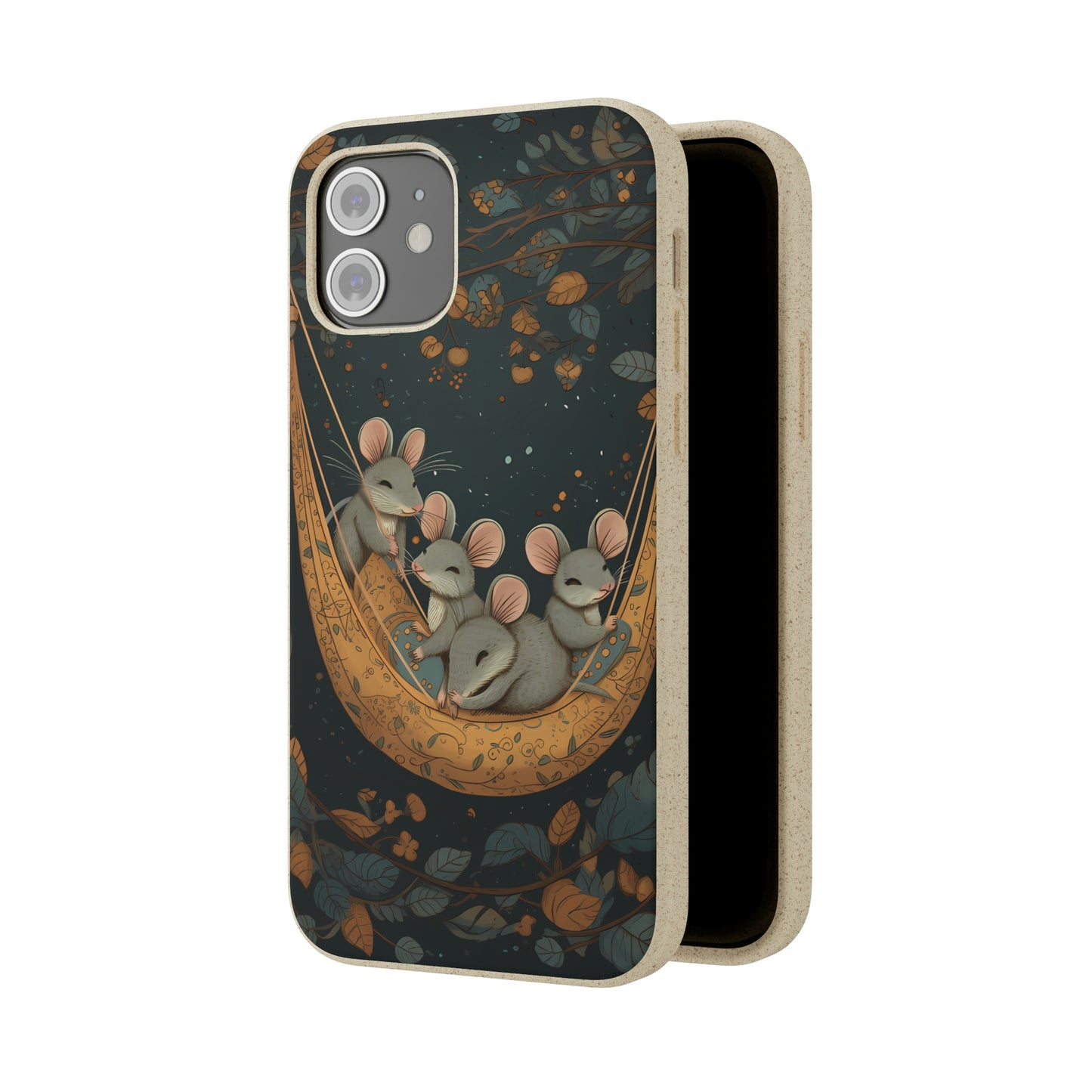 Cottagecore Field Mice in a Hammock | Biodegradable iPhone Case